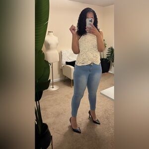 Cream Laced Women’s Top